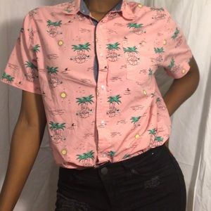 A lovely salmon pink button down